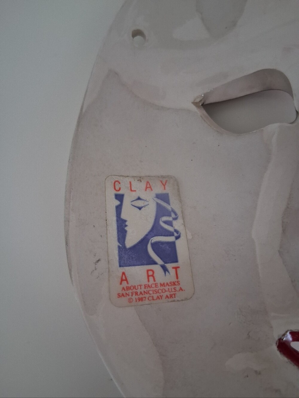 VTG 1988 Clay Art of San Francisco Ceramic Wall Mask Musical Music Notes Piano - Picture 5 of 6